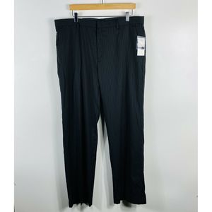 Men's Black Pinstripe Pants